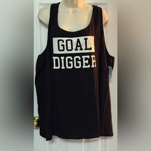 Torrid Active Black Tank Top Goal Digger Sz 3 (3X) NWT